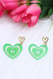 Valentines Day Heart Shape Acrylic Earrings