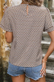 Crew Neck Short Sleeves Printing Top