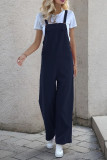 Plain One Piece Jumpsuit Overall