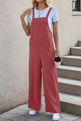 Plain One Piece Jumpsuit Overall