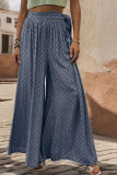 High Waist Printing Wide Leg Pants
