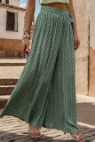 High Waist Printing Wide Leg Pants