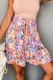 White Floral Ruffled Mini Skirt