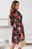Button Up Floral Mini Dress