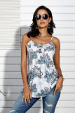 Sleeveless Spaghetti Printing Top