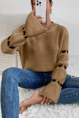 Valentines Day Heart Jacquard Sweater