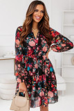 Button Up Floral Mini Dress