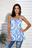 Sleeveless Spaghetti Printing Top