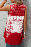 Printed Crew Neck Tank Top