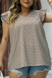 Ruffle Sleeves Plus Size Top