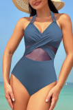 Halter Neck Wrapped One Piece Swimwear