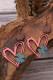 Hollow Out Heart Wooden Earrings MOQ 5pcs
