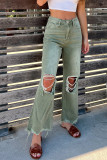 High Waist Ripped Denim Jeans