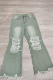 High Waist Ripped Denim Jeans