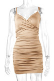 Wrapped Spaghetti Bodycon Dress