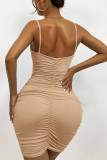 Wrapped Spaghetti Bodycon Dress