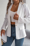 Plain Lapel Collar One Button Jacket