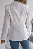 Plain Lapel Collar One Button Jacket