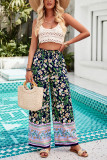 Wide Leg Floral Pants