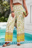 Wide Leg Floral Pants