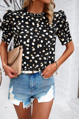 Bubble Sleeves Printing Top