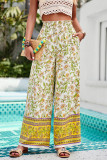 Wide Leg Floral Pants