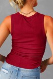 Plain Ribbed Knitting Tank Top