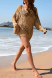 Eyelet Beach Knitting Cover Up