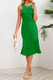 Plain Strappy Sleeveless Bodycon Dress