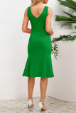 Plain Strappy Sleeveless Bodycon Dress