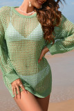 Knitting Backless Beach Cover Up