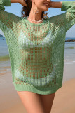 Knitting Backless Beach Cover Up