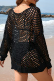 Eyelet Beach Knitting Cover Up
