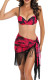 Tie Dye Bikini Set With Tassels Cover Up