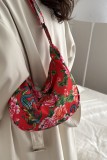 Nylon Floral Printed Crossbody Bag