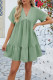 Plain V Neck Babydoll Dress