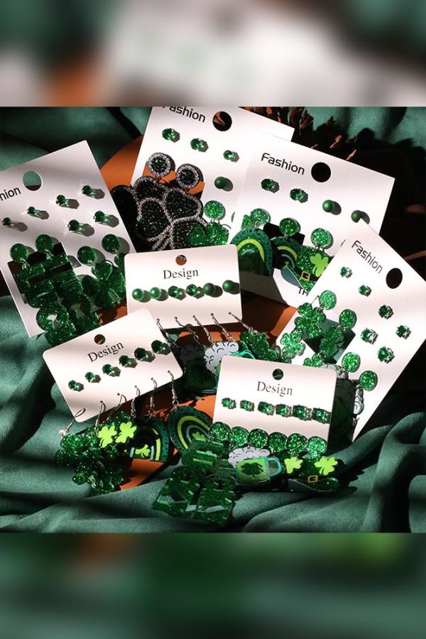 St. Patrick's Day Clover Earrings