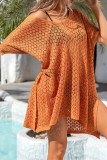 V Neck Eyelet Beach Cover Up