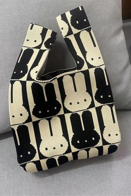 Bunny Knit Shopping Bags MOQ 10pcs