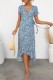 Wrap V Neck Side Tie Floral Dress