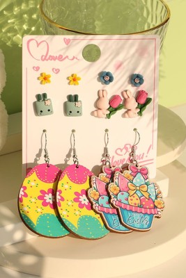 Easter Pattern Earrings Set MOQ 5pcs