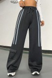 Black High Waist Wide Leg Pants