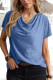 Plain Swing Collar Jersey Top