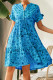 V Neck Floral Ruffle Dress