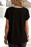 Plain Swing Collar Jersey Top