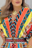Tie Dye Elastic Wasit One Piece Romper