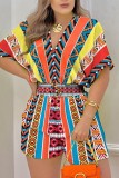 Tie Dye Elastic Wasit One Piece Romper