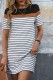 Color Block Striped T-Shirt Dress