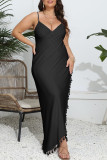 Plain One Piece Wrap Plus Size Maxi Beach Dress