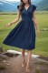 V Neck Ruffle Smocked Dress